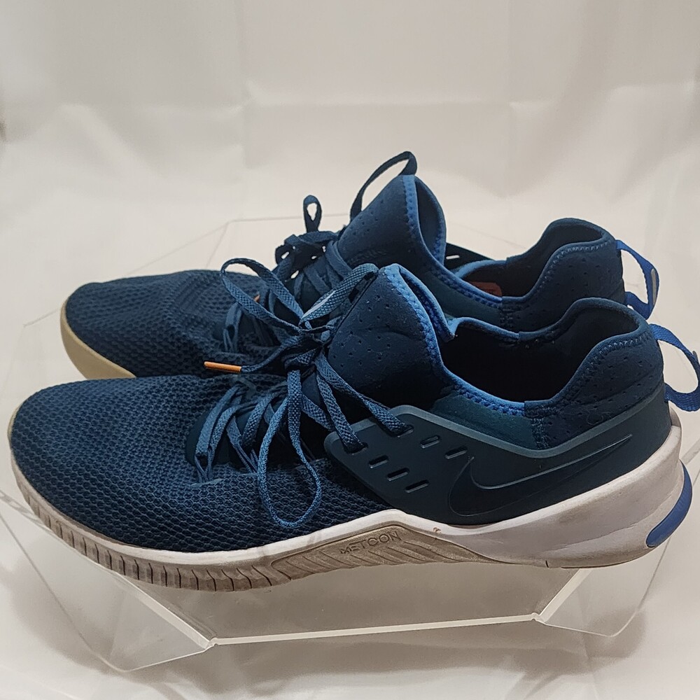 Nike Free Metcon Team Men 15 Blue Mesh Running Sneakers Used